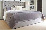 Werner Luxury Wingback Bed with ottoman storage