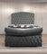 grey scroll bed portrait image