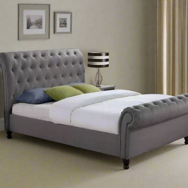 The Alexa Scroll 6ft super-king Bed