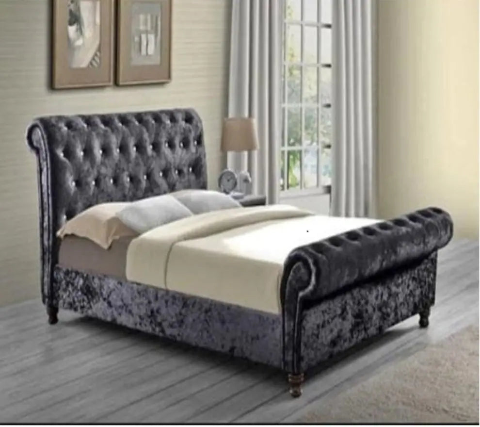 Alexa scroll sleigh bed - Rsb furniture ltdAlexa scroll sleigh bed