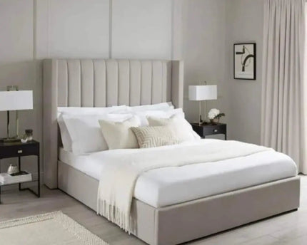 Catriona wingback 6ft super-king bed with under storage - Rsb furniture ltd