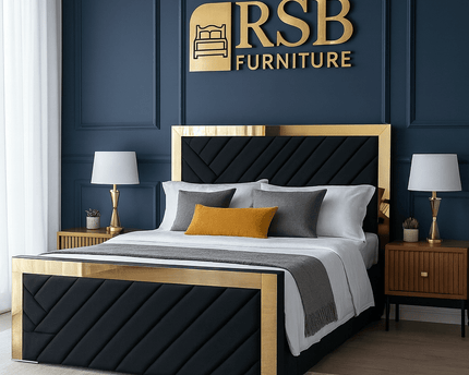 Verona Lift - Up Storage Bed – Luxury Upholstered Bed Frame with Mirrored Trim - Rsb furniture ltdVerona Lift - Up Storage Bed – Luxury Upholstered Bed Frame with Mirrored Trim