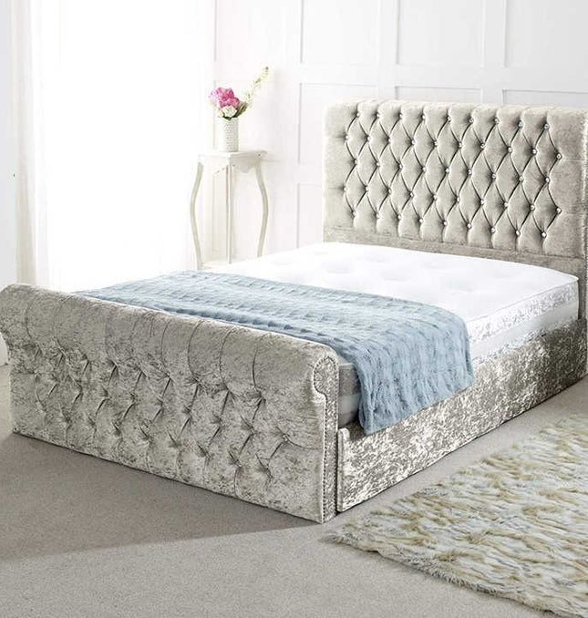 Diamond Essence scroll sleigh bed - Rsb furniture ltdDiamond Essence scroll sleigh bed