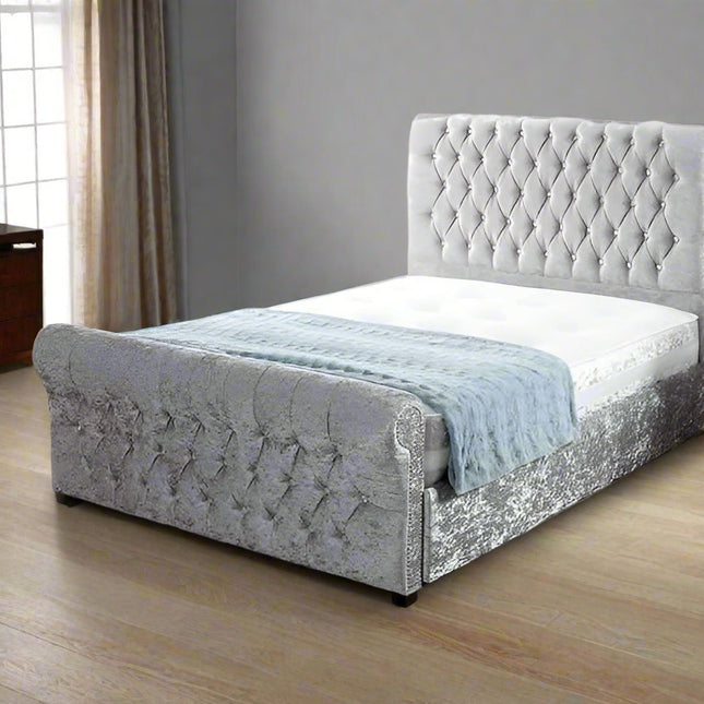 Diamond Essence scroll sleigh bed - Rsb furniture ltdDiamond Essence scroll sleigh bed