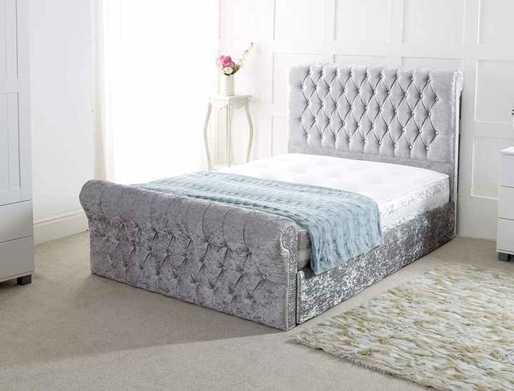 Diamond Essence scroll sleigh bed - Rsb furniture ltdDiamond Essence scroll sleigh bed