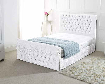 Diamond Essence scroll sleigh bed - Rsb furniture ltdDiamond Essence scroll sleigh bed