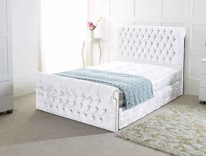 Diamond Essence scroll sleigh bed - Rsb furniture ltdDiamond Essence scroll sleigh bed