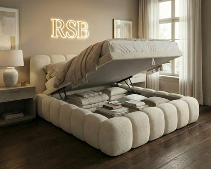 Fluffy Teddy Ambassador Bed With Divan Ottoman Storage - Rsb furnitureFluffy Teddy Ambassador Bed With Divan Ottoman Storage