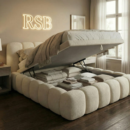 Fluffy Teddy Ambassador Bed With Divan Ottoman Storage - Rsb furnitureFluffy Teddy Ambassador Bed With Divan Ottoman Storage
