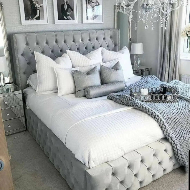Majesty Manor wingback Bed With Storage Options / Rsb furniture ltd