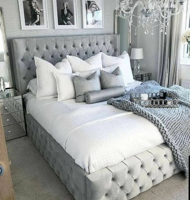 Majesty Manor wingback Bed With Storage Options / Rsb furniture ltd