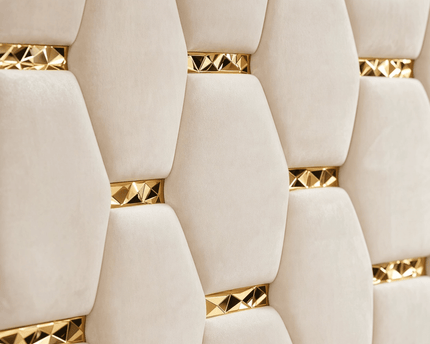 Mirrored Bed - The Hexa Glamour Luxury Upholstered Bed - Rsb furnitureMirrored Bed - The Hexa Glamour Luxury Upholstered Bed
