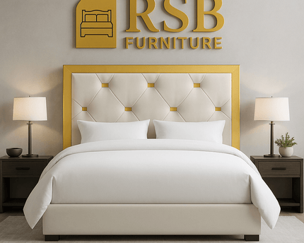 RSB Aurelia Gold Tufted Bed - Rsb furniture ltdRSB Aurelia Gold Tufted Bed