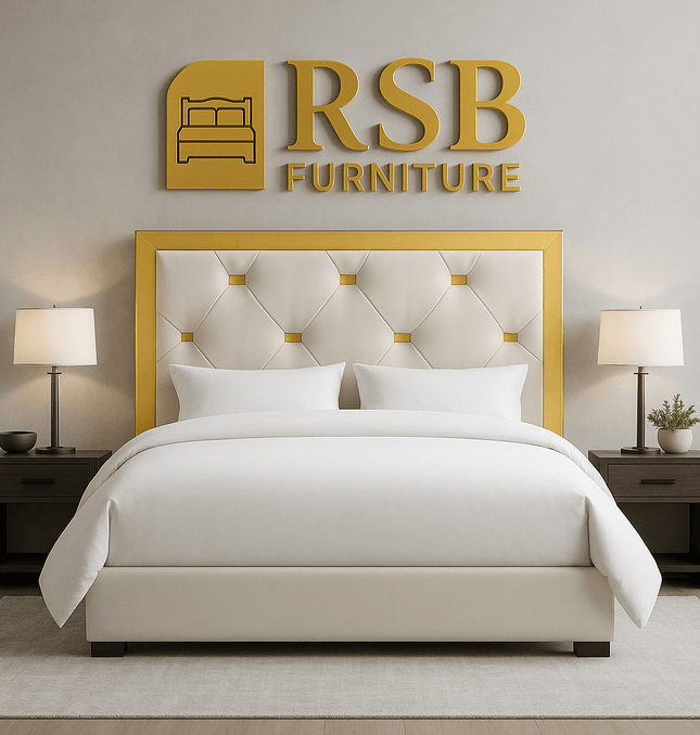 RSB Aurelia Gold Tufted Bed - Rsb furniture ltdRSB Aurelia Gold Tufted Bed