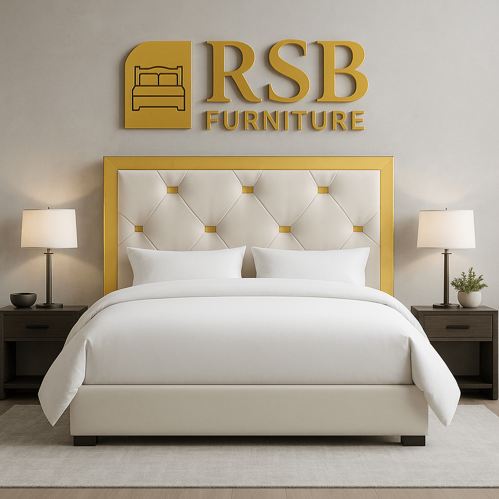 RSB Aurelia Gold Tufted Bed - Rsb furniture ltdRSB Aurelia Gold Tufted Bed