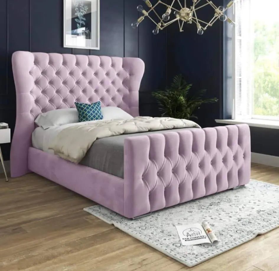 The Aurora wingback bed - Rsb furniture ltdThe Aurora wingback bed