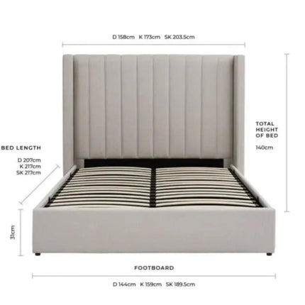 wingback king-size wooden frame- Rsb furniture ltd