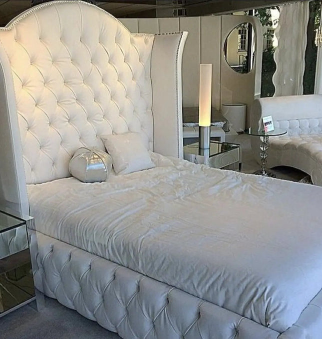 The Crowned Serenity Wingback Bed - Rsb furniture ltdThe Crowned Serenity Wingback Bed