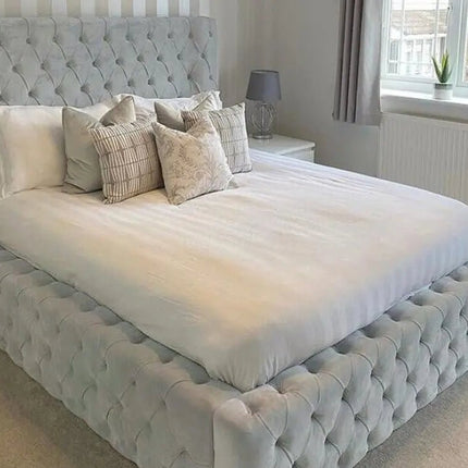 The Junior Ambassador Bed in Plush Velvet ice