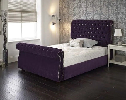 The Majestic scroll sleigh bed - The royal of scroll beds - Rsb furniture ltd