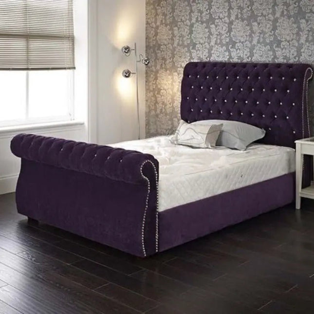 The Majestic scroll sleigh bed - The royal of scroll beds - Rsb furniture ltd