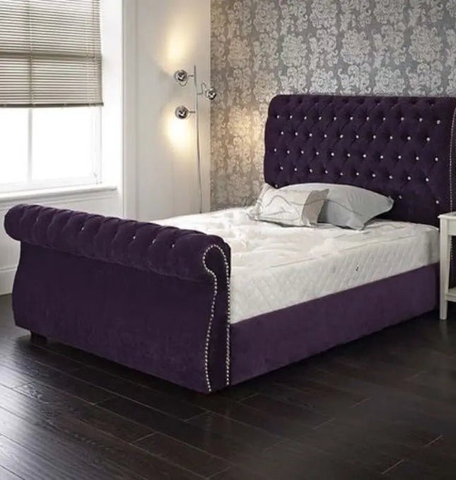 The Majestic scroll sleigh bed - The royal of scroll beds - Rsb furniture ltd