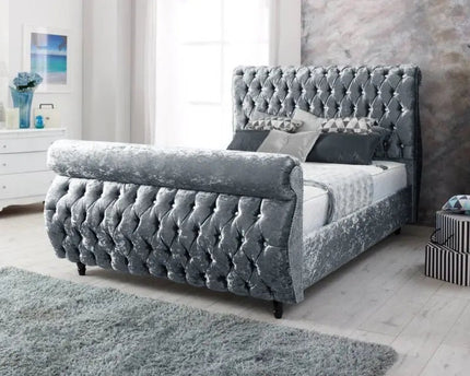 The Opulence scroll sleigh bed - Rsb furniture ltdThe Opulence scroll sleigh bed