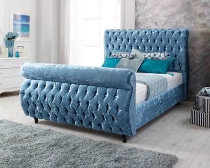The Opulence scroll sleigh bed - Rsb furniture ltdThe Opulence scroll sleigh bed