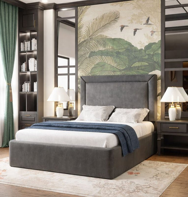 The Sleek Serenity 4ft small double Bed in grey