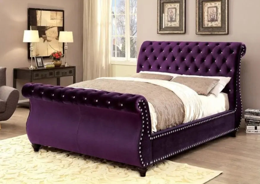 The serenity scroll sleigh bed frame - Rsb furniture ltdThe serenity scroll sleigh bed frame