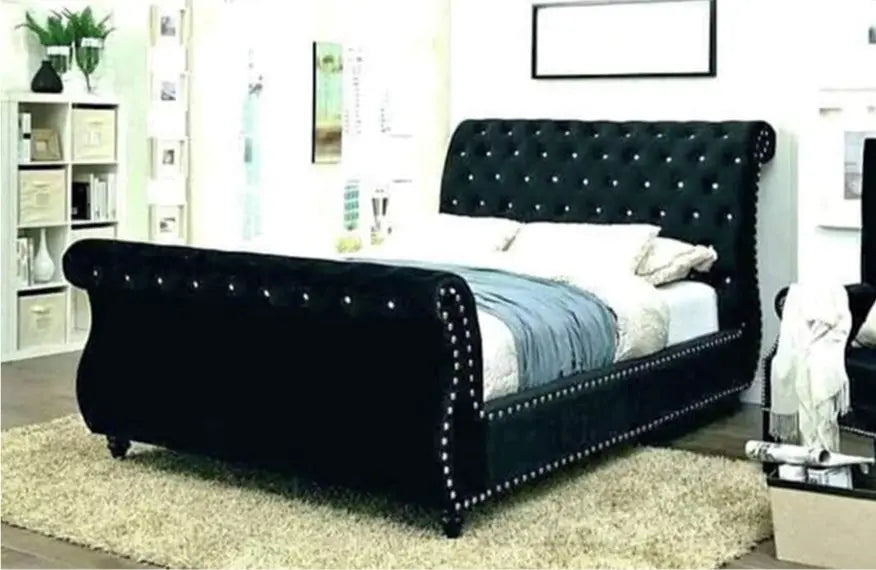 The serenity scroll sleigh bed frame - Rsb furniture ltdThe serenity scroll sleigh bed frame