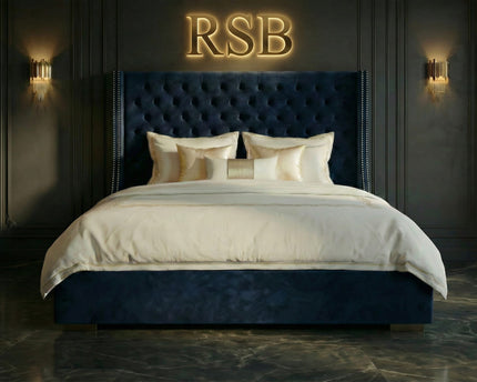 Victor Wingback Bed – Luxury Upholstered Bed Frame - Rsb furnitureVictor Wingback Bed – Luxury Upholstered Bed Frame