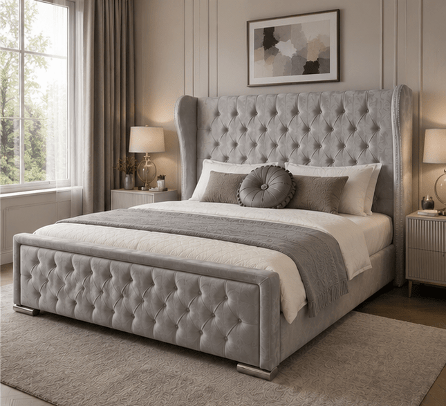 The Elegance 5ft king-size wingback bed - Rsb furnitureThe Elegance 5ft king-size wingback bed