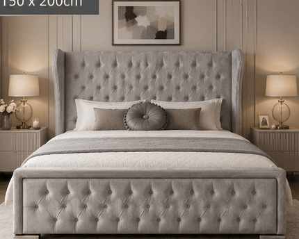The Elegance 5ft king-size wingback bed - Rsb furnitureThe Elegance 5ft king-size wingback bed